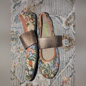 Dimmi Women's Floral Mary Jane Flats